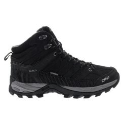 Buty trekkingowe męskie, CMP Rigel Mid. Czarne buty turystyczne CMP, bez wzorów, z materiału, bez zapięcia, trekkingowe. Za 349.99 zł.