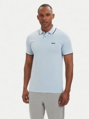 BOSS Polo Paul 50506193 Niebieski jasny Slim Fit. Niebieskie koszulki polo Boss, m, bez wzorów, z bawełny, bez kołnierzyka, bez ramiączek. Za 449.99 zł.