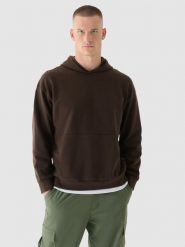 4F Bluza dresowa nierozpinana z kapturem męska - brązowa XL. Brązowe bluzy z kapturem 4F, m, bez wzorów, z bawełny, z kapturem. Za 79.99 zł.