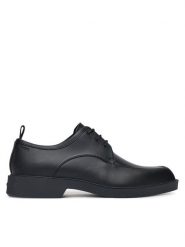 HUGO Półbuty Iker 50541821 Czarny. Czarne eleganckie półbuty Hugo, bez wzorów, ze skóry, bez obcasa, bez zapięcia. Za 539.99 zł.