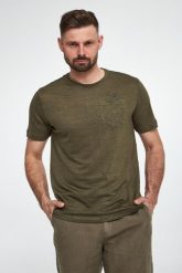 T-shirt męski lniany AERONAUTICA MILITARE. T-shirty Aeronautica Militare, m, bez wzorów, ze lnu, bez kołnierzyka, bez ramiączek. Za 529.00 zł.