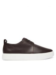 Calvin Klein Sneakersy Hybrid Clean Cup Derby Lth HM0HM02011 Bordowy. Czerwone buty sportowe casual CALVIN KLEIN, bez wzorów, ze skóry, bez zapięcia. Za 569.99 zł.