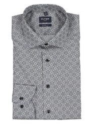 OLYMP Koszula "Luxor" - Modern fit - w kolorze szarym rozmiar: 44. Szare koszule Olymp, bez wzorów, z bawełny, bez kołnierzyka, bez ramiączek. Za 131.74 zł.