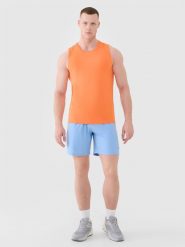 4F Spodenki treningowe szybkoschnące męskie - niebieskie XL. Niebieskie krótkie spodenki sportowe 4F, l, bez wzorów, z dzianiny. Za 99.99 zł.