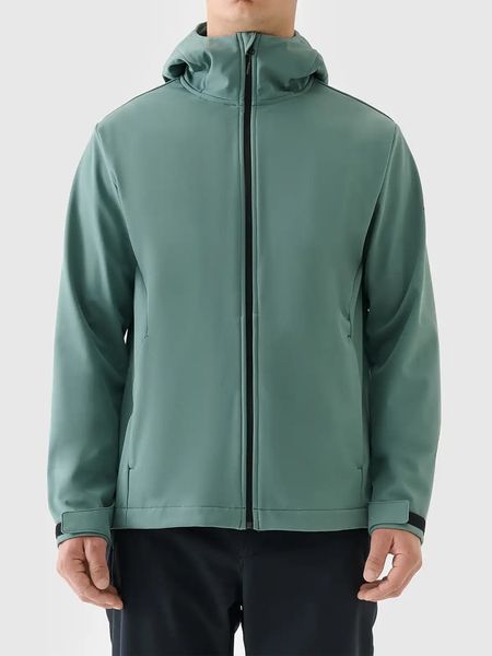 4F Kurtka softshellowa w kolorze zielonym rozmiar: XL. Zielone kurtki outdoor i hardshell 4F, m, bez wzorów, z materiału, bez kaptura. Za 179.22 zł.