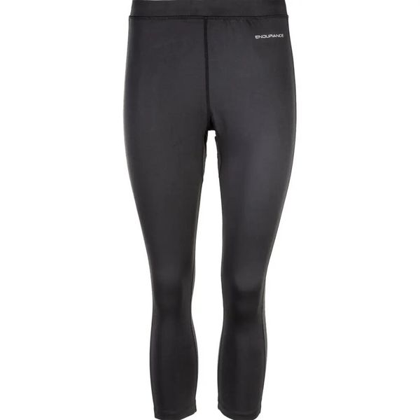 Legginsy o długości 3/4 Endurance Zane. Czarne legginsy długie sportowe Endurance, s, bez wzorów, z elastanu, do biegania. Za 115.50 zł.