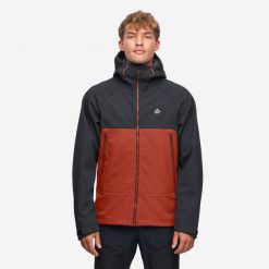 Kurtka męska softshell Alpinus Pelat. Czarne kurtki Alpinus, m, bez wzorów, z softshellu, bez kaptura. Za 399.00 zł.