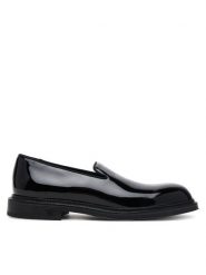 Emporio Armani Półbuty X4J110 XAT24 00002 Czarny. Czarne eleganckie półbuty Emporio Armani, bez wzorów, z lakierowanej skóry, bez obcasa, bez zapięcia. Za 1,269.00 zł.