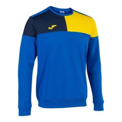 Bluza Joma Crew V. Niebieskie bluzy Joma, m, bez wzorów, prążkowane, bez kaptura. Za 143.85 zł.