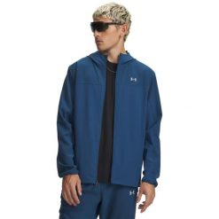 Kurtka do biegania męska Under Armour Velociti Pro Storm. Niebieskie kurtki Under Armour, l, bez wzorów, z elastanu, z kapturem. Za 484.60 zł.