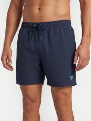 Guess Szorty kąpielowe F6GT24 WG282 Granatowy Regular Fit. Niebieskie kąpielówki Guess, m, z aplikacjami, z syntetyku. Za 219.99 zł.