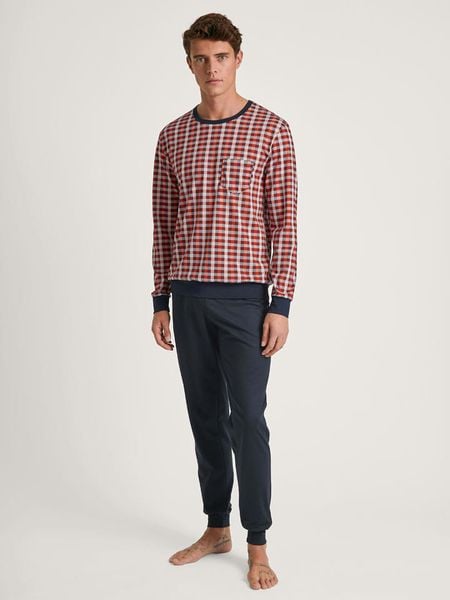 Calida Piżama w kolorze czerwono-granatowym rozmiar: L. Czerwone piżamy Calida, l, bez wzorów, z bawełny, bez ramiączek. Za 174.43 zł.