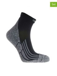 Seger Skarpety funkcyjne (2 pary) w kolorze czarno-szarym rozmiar: 43-45. Czarne skarpety Seger, bez wzorów, z materiału. Za 43.99 zł.