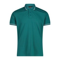 Polo CMP. Zielone koszulki polo CMP, m, bez wzorów, bez kołnierzyka, bez ramiączek, na golfa. Za 179.00 zł.