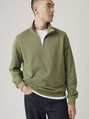 Levi's Bluza w kolorze oliwkowym rozmiar: XL. Brązowe bluzy Levi's®, s, bez wzorów, z bawełny, bez kaptura. Za 110.81 zł.
