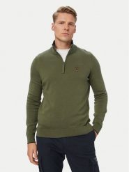 Aeronautica Militare Sweter 262MA1670UL00506 Khaki Regular Fit. Brązowe swetry rozpinane Aeronautica Militare, m, bez wzorów, z bawełny, bez kołnierzyka, bez ramiączek. Za 569.99 zł.