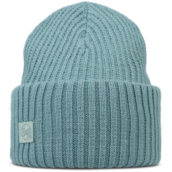 Czapka BUFF KNITTED BEANIE RUTGER BLUE GLASS. Niebieskie czapki zimowe Buff, bez wzorów. W wyprzedaży za 111.93 zł.