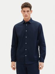 Tom Tailor Koszula 1037435 Granatowy Regular Fit. Niebieskie koszule Tom Tailor, m, bez wzorów, z bawełny, bez kołnierzyka, bez ramiączek. Za 119.99 zł.