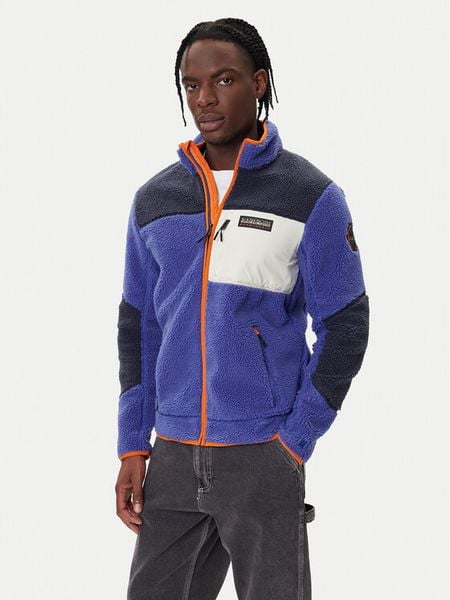 Napapijri Polar Yupik NP0A4GNT Niebieski Regular Fit. Niebieskie bluzy z polaru Napapijri, m, bez wzorów, z polaru, bez kaptura. Za 499.99 zł.