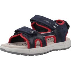 Sandały GEOX J SANDAL ALBEN Niebieski. Czerwone sandały Geox, ze skóry, bez zapięcia. Za 225.99 zł.