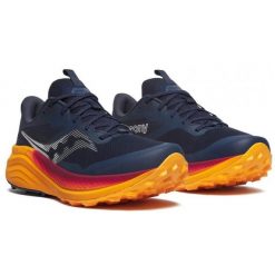 Buty trailowe męskie Saucony Xodus Ultra 3. Niebieskie buty do biegania Saucony, bez wzorów, bez zapięcia, do biegania. Za 687.20 zł.