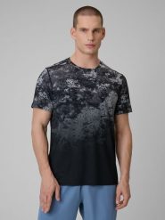 4F Koszulka treningowa regular szybkoschnąca męska - szara L. Szare t-shirty 4F, l, bez wzorów, ze skóry, bez kołnierzyka, bez ramiączek. Za 119.99 zł.