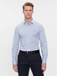 Tommy Hilfiger Koszula Cl Flex Poplin Rf Shirt MW0MW31219 Błękitny Regular Fit. Niebieskie koszule Tommy Hilfiger, m, bez wzorów, z bawełny, bez kołnierzyka, bez ramiączek. Za 209.99 zł.
