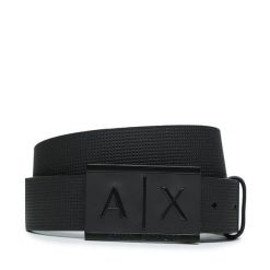 Pasek Armani Exchange. Czarne paski Armani Exchange, bez wzorów. Za 325.99 zł.