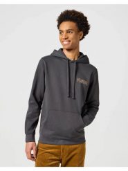 WRANGLER MĘSKA BLUZA HOODIE FADED BLACK 112357336 W6M9014116. Czarne bluzy Wrangler, m, bez wzorów, bez kaptura. Za 199.99 zł.
