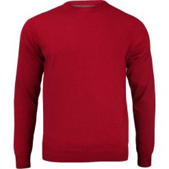 Sweter Czerwony Klasyczny Męski Bawełniany, Okrągły Dekolt (U-neck) - Adriano Guinari. Czerwone swetry rozpinane Adriano Guinari, m, bez wzorów, z bawełny, bez kołnierzyka, bez ramiączek. Za 159.00 zł.