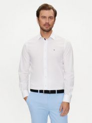 Tommy Hilfiger Koszula MW0MW35810 Biały Regular Fit. Białe koszule Tommy Hilfiger, m, bez wzorów, z bawełny, bez kołnierzyka, bez ramiączek. Za 209.99 zł.