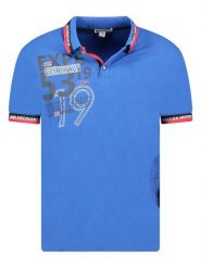 Geographical Norway Koszulka polo "Krug" w kolorze niebieskim rozmiar: S. Niebieskie koszulki polo sportowe Geographical Norway, s, bez wzorów, z bawełny, bez kołnierzyka, bez ramiączek. Za 61.46 zł.