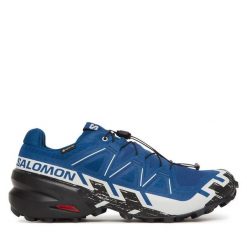 Buty do biegania Salomon. Niebieskie buty do biegania Salomon, bez wzorów, z gore-texu, bez zapięcia, do biegania, salomon speedcross, gore-tex. Za 599.99 zł.