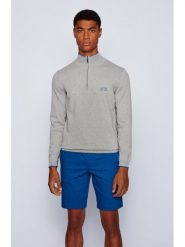 Boss Sweter Ziston W20 50440329 Szary Regular Fit. Szare swetry rozpinane Boss, m, bez wzorów, z bawełny, bez kołnierzyka, bez ramiączek. Za 339.99 zł.