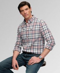 Superdry Koszula Lumberjack z długim rękawem 100% bawełna organiczna. Białe koszule Superdry, xl, bez wzorów, z bawełny, bez kołnierzyka, bez ramiączek. Za 365.95 zł.