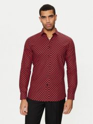 HUGO Koszula Elisha02 50534076 Czerwony Extra Slim Fit. Czerwone koszule Hugo, m, bez wzorów, z bawełny, bez kołnierzyka, bez ramiączek. Za 339.99 zł.
