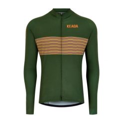 Męska koszulka rowerowa z długim rękawem - Onwards One. Zielone bluzy DONDA, m, bez wzorów, bez kaptura. Za 332.00 zł.