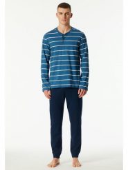 Schiesser Piżama w kolorze granatowo-niebieskim rozmiar: 52. Niebieskie piżamy Schiesser, bez wzorów, z bawełny, bez ramiączek. Za 152.99 zł.