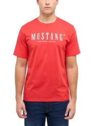 Mustang Koszulka "Austin" w kolorze czerwonym rozmiar: L. Czerwone bezrękawniki Mustang, l, bez wzorów, z bawełny, bez kołnierzyka, bez ramiączek. Za 61.31 zł.