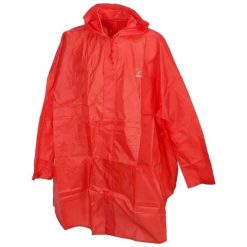 Wodoodporna peleryna przeciwdeszczowa Élémenterre Pelerin. Czerwone kurtki przeciwdeszczowe Elementerre, l, bez wzorów, bez kaptura. Za 242.00 zł.