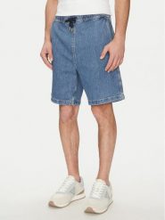 Guess Jeans Szorty jeansowe M5GD35 D5M54 Niebieski Regular Fit. Niebieskie szorty Guess Jeans, m, z aplikacjami, z bawełny. Za 230.30 zł.