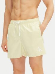 Calvin Klein Swimwear Szorty kąpielowe KM0KM01101 Żółty Regular Fit. Żółte kąpielówki Calvin Klein Swimwear, m, bez wzorów, z syntetyku. Za 129.99 zł.