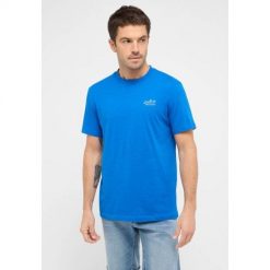 Męski T-Shirt Mustang Style Austin Nautical Blue 1016280 5236. Niebieskie t-shirty Mustang, m, bez wzorów, bez kołnierzyka, bez ramiączek. Za 69.99 zł.