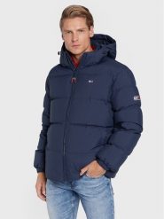 Tommy Jeans Kurtka puchowa Essential DM0DM15447 Granatowy Regular Fit. Niebieskie kurtki Tommy Jeans, m, bez wzorów, z jeansu, bez kaptura. Za 1,349.00 zł.