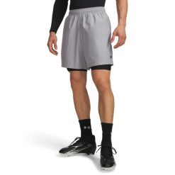 Spodenki fitness męskie Under Armour Tech™ Woven. Szare szorty Under Armour, l, bez wzorów, z materiału, sportowe. Za 129.99 zł.