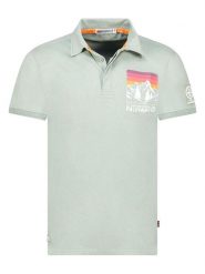 Geographical Norway Koszulka polo "Kumping" w kolorze miętowym rozmiar: M. Zielone koszulki polo sportowe Geographical Norway, m, bez wzorów, z bawełny, bez kołnierzyka, bez ramiączek. Za 79.03 zł.