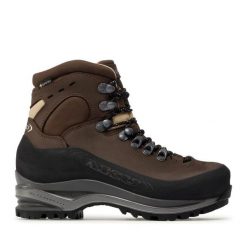 Trekkingi Aku. Brązowe botki sznurowane Aku, bez wzorów, z gore-texu, bez obcasa, bez zapięcia. Za 1,129.00 zł.