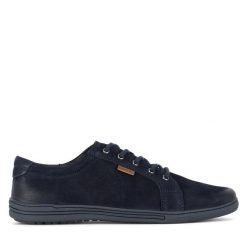 Półbuty Lasocki. Niebieskie eleganckie półbuty Lasocki, bez wzorów, bez obcasa, bez zapięcia. Za 179.99 zł.
