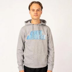 Bluza z kapturem Club Brugge dla mężczyzn. Szare bluzy z kapturem CLUB BRUGGE KV, m, bez wzorów, z bawełny, z kapturem. Za 199.99 zł.