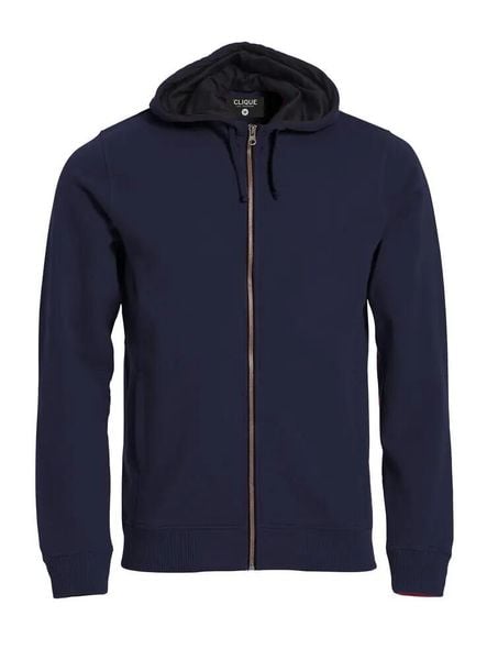 Clique Classic Hoody Full Zip — bluza z kapturem na zamek, wykończenie mesh. Niebieskie bluzy z kapturem CLIQUE, l, bez wzorów, z bawełny, z kapturem. Za 233.98 zł.